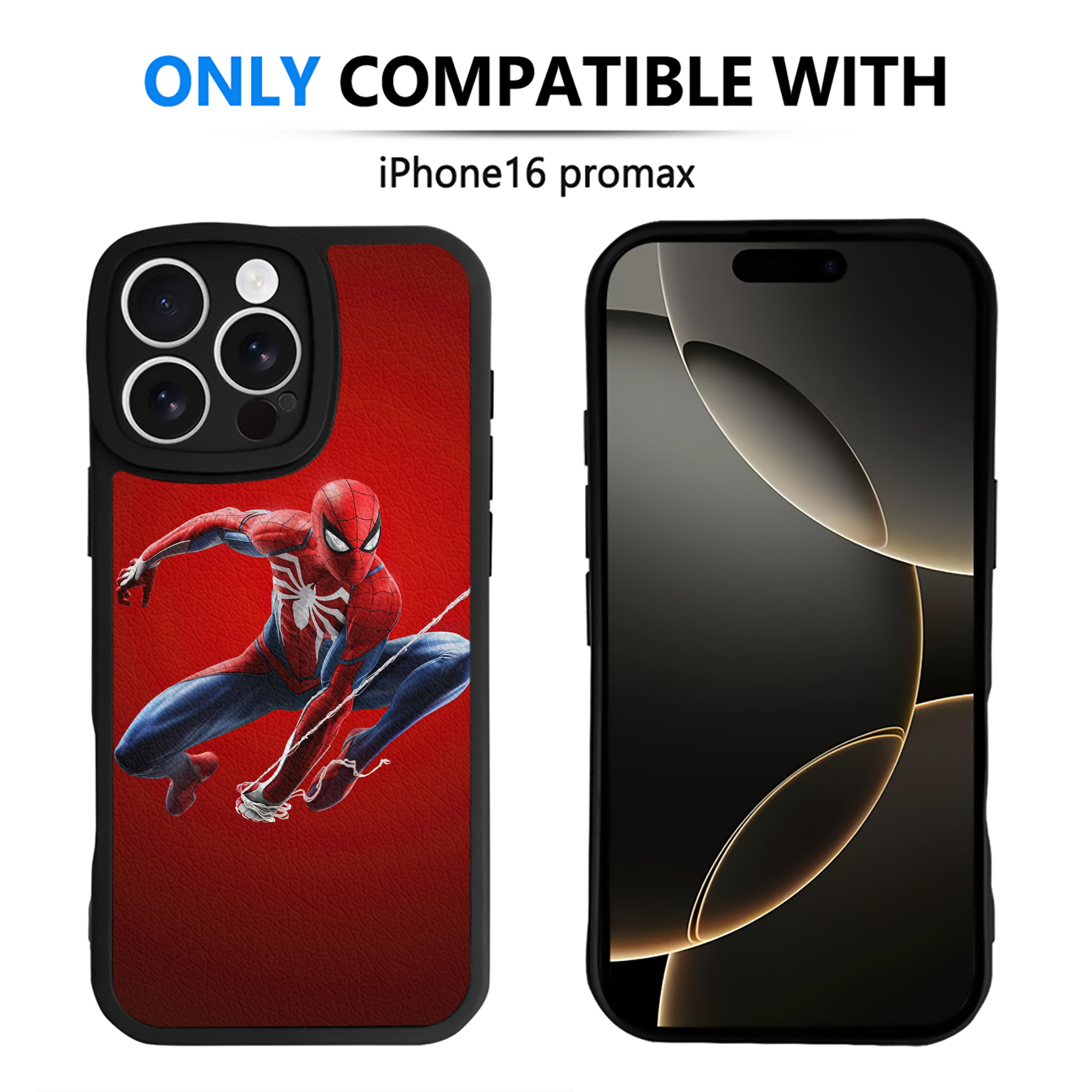 Spider Man スパイダーマン 【iPhone 16シリーズ対応】シリコンスマホケース（レザー調） 材質：シリコン